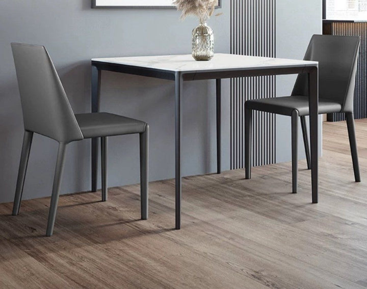 CLOTTEY Modern Square Sintered Stone Dining Table