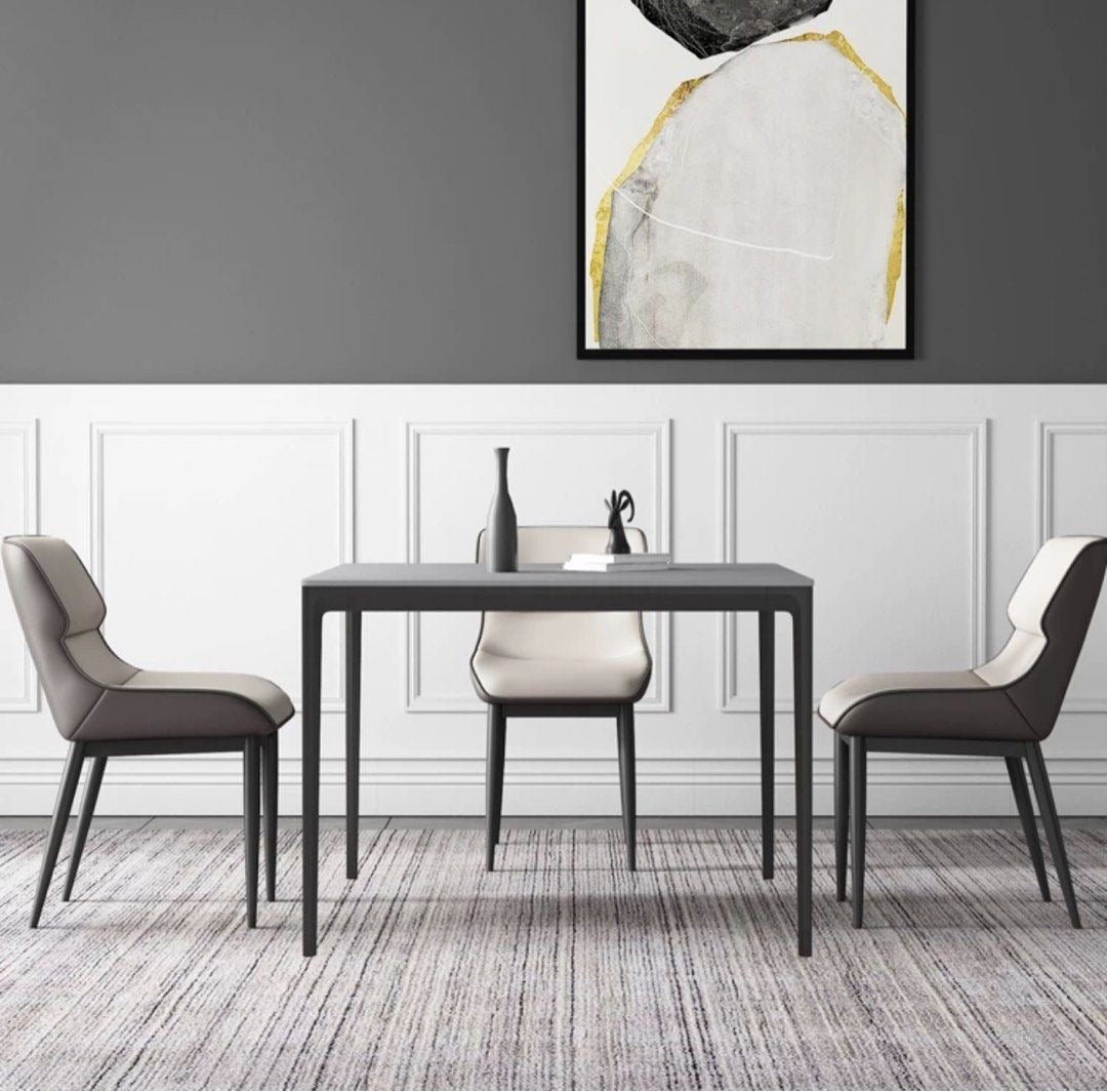 CLOTTEY Modern Square Sintered Stone Dining Table