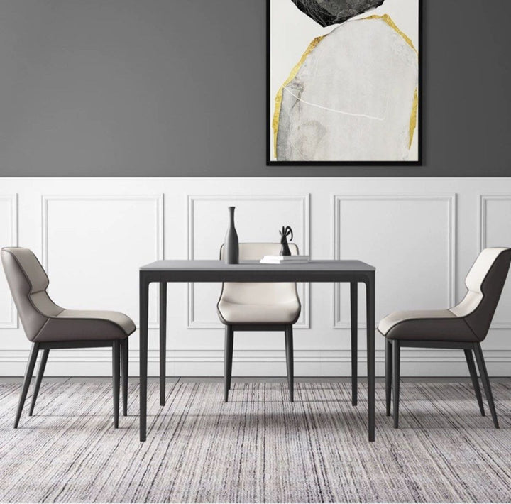 CLOTTEY Modern Square Sintered Stone Dining Table