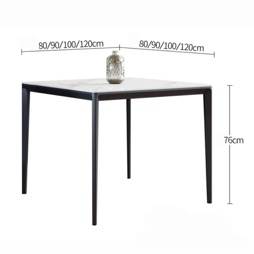 CLOTTEY Modern Square Sintered Stone Dining Table