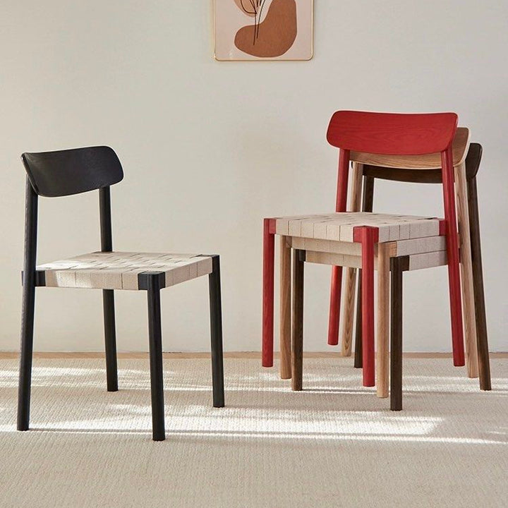 AYESHA Modern Solid Wood Stackable Chairs