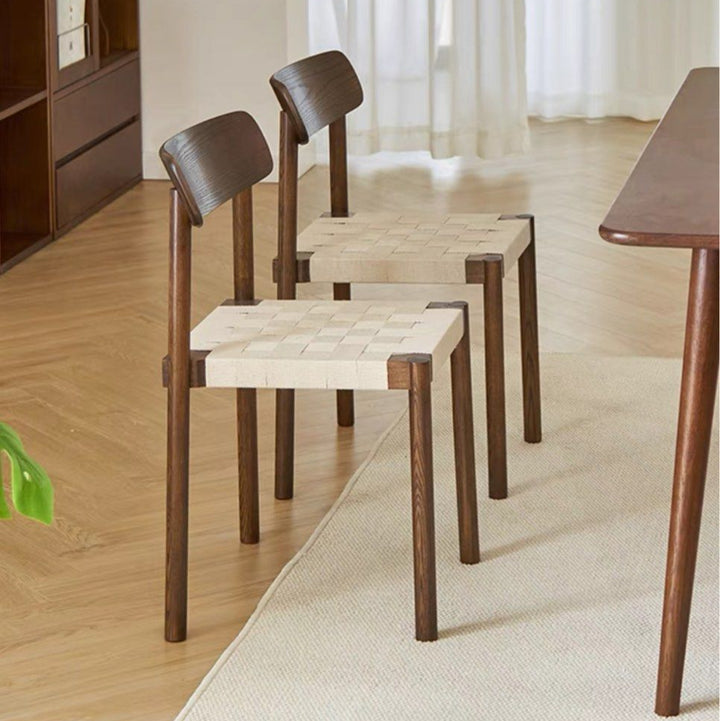 AYESHA Modern Solid Wood Stackable Chairs