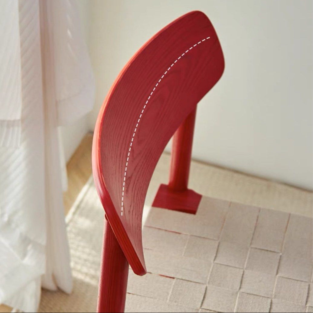 AYESHA Modern Solid Wood Stackable Chairs