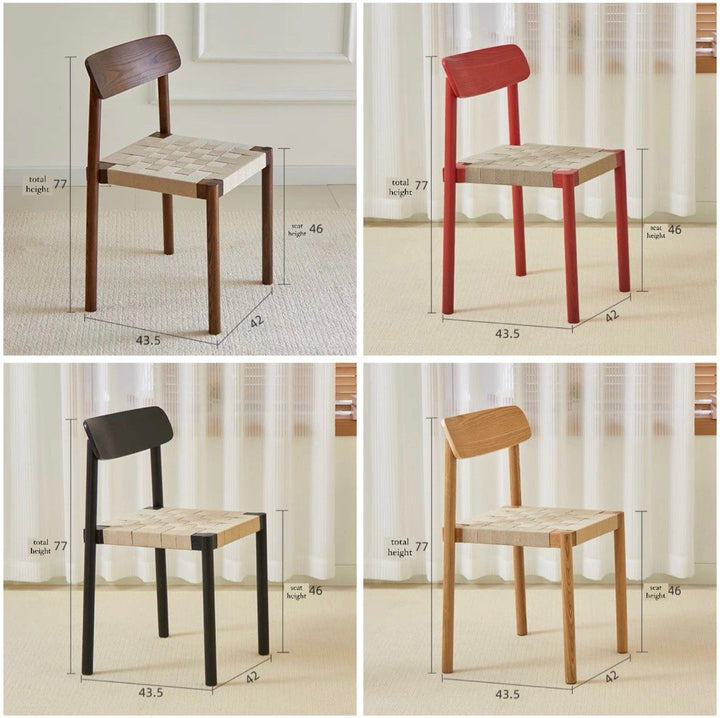 AYESHA Modern Solid Wood Stackable Chairs