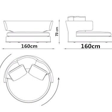 DARREN Modern Round Lounge Chair