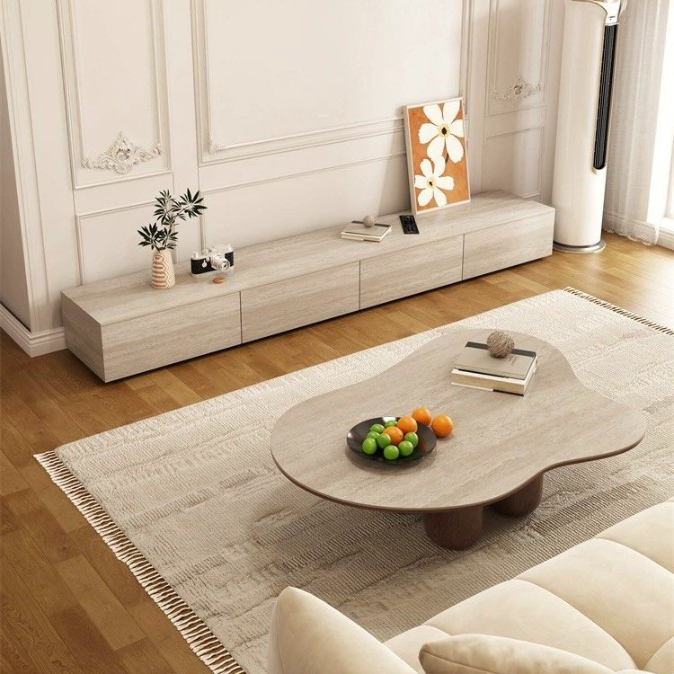 SLADE Modern Travertine Coffee Table