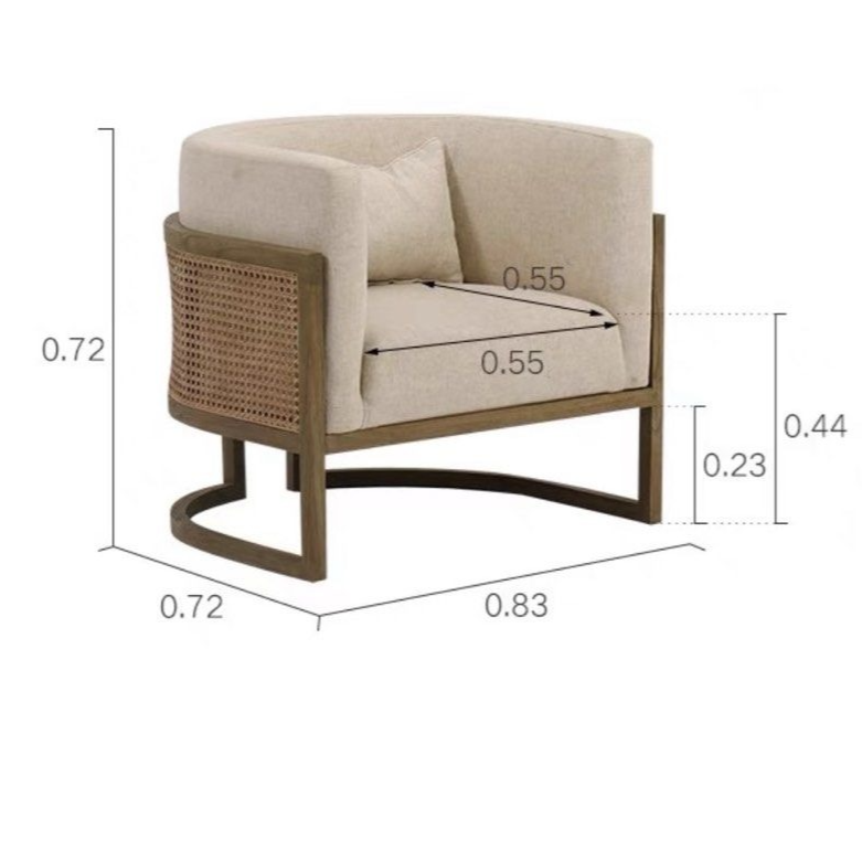 SIMON Rustic Solid Wood Lounge Chair