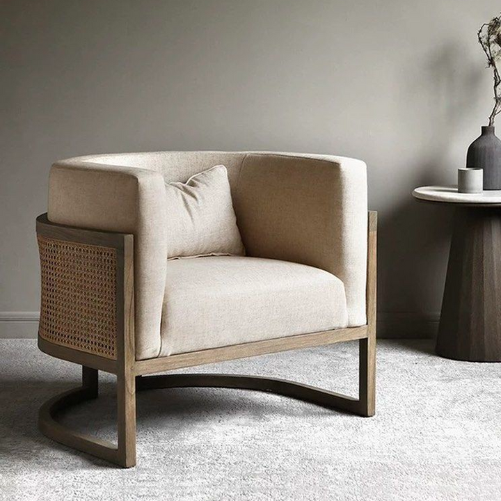 SIMON Rustic Solid Wood Lounge Chair