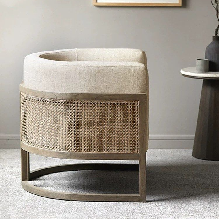 SIMON Rustic Solid Wood Lounge Chair