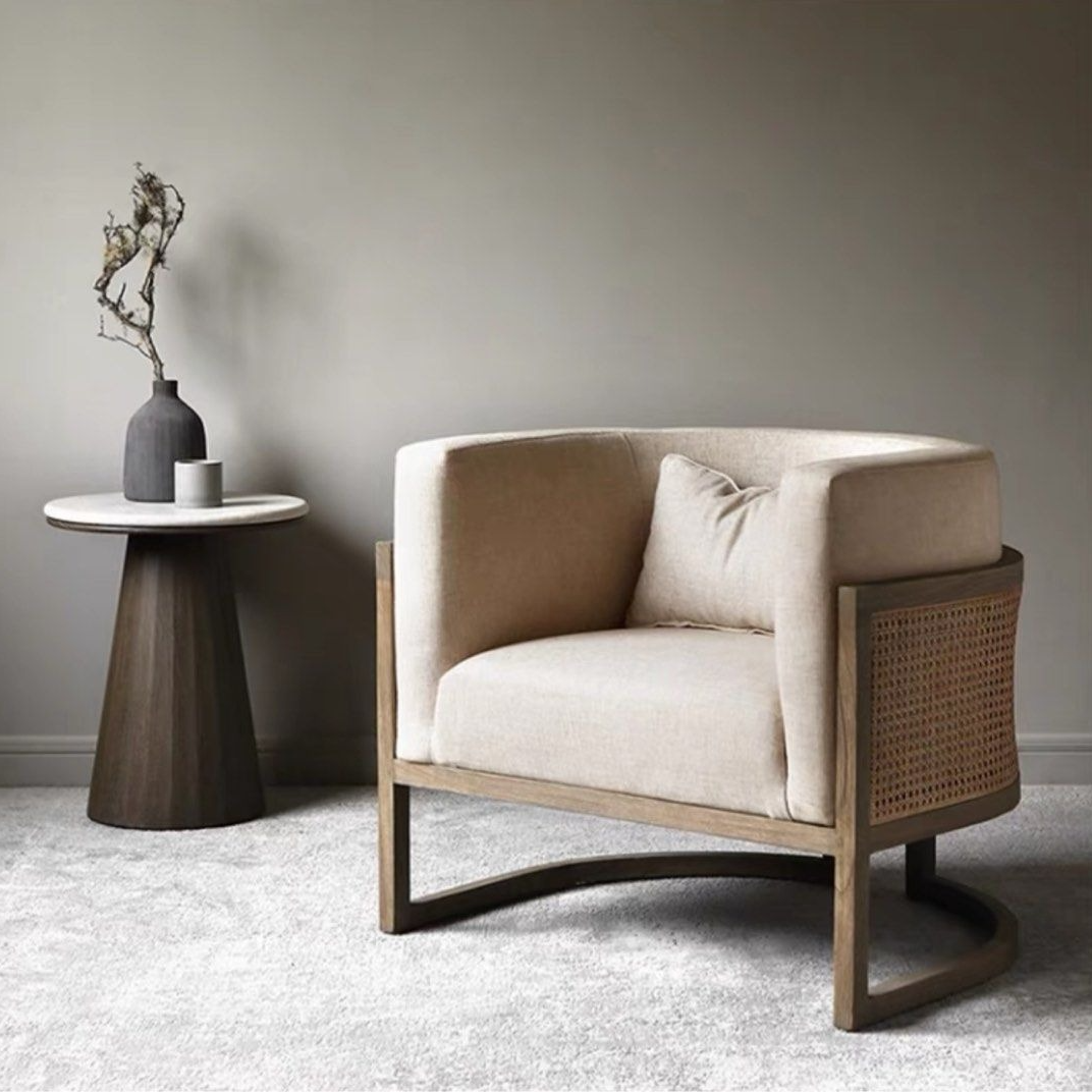 SIMON Rustic Solid Wood Lounge Chair