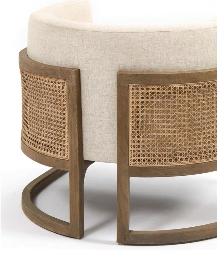 SIMON Rustic Solid Wood Lounge Chair