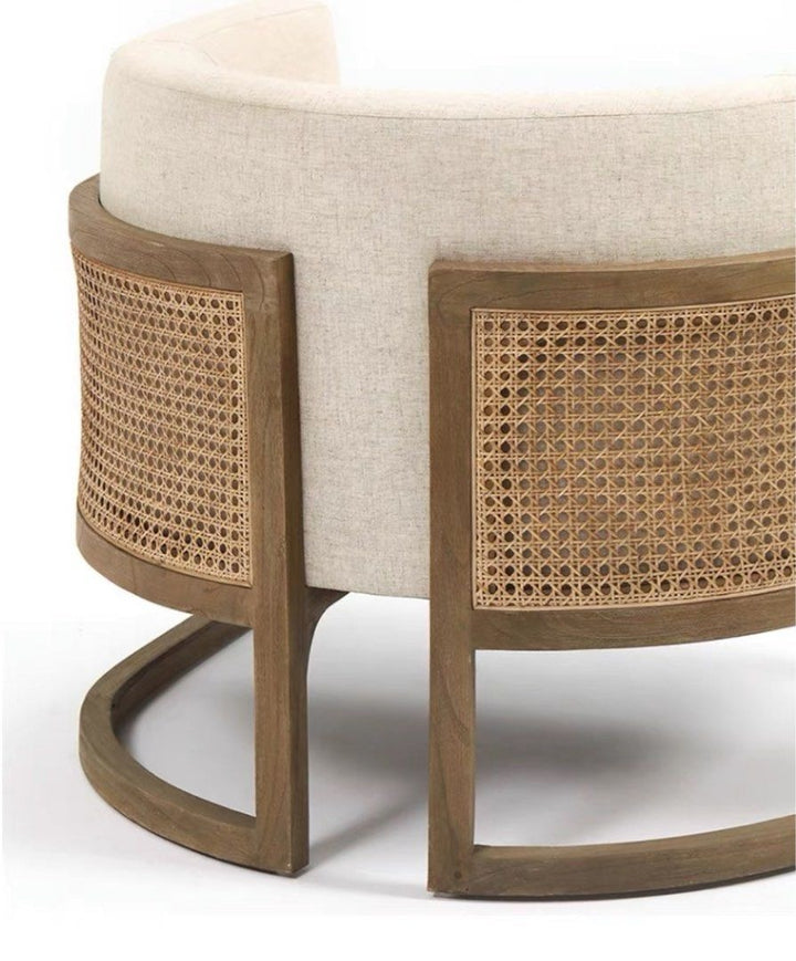 SIMON Rustic Solid Wood Lounge Chair