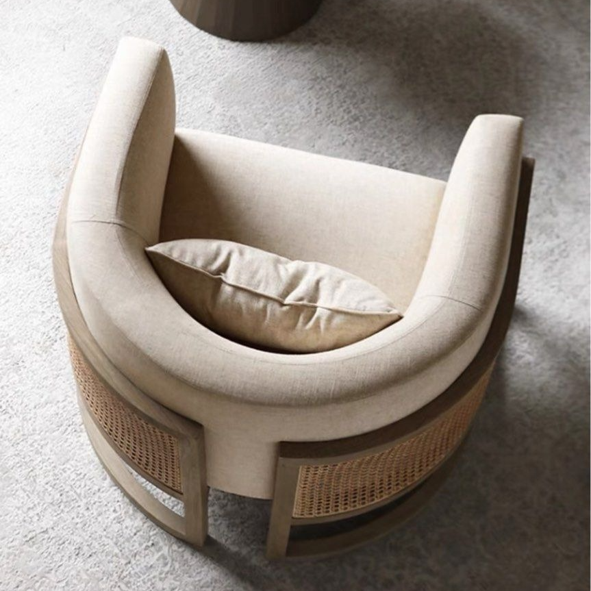 SIMON Rustic Solid Wood Lounge Chair