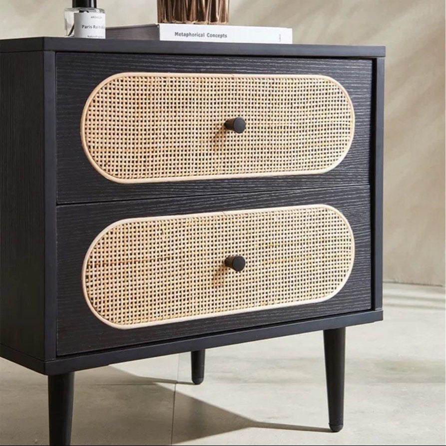 DESMOND Modern Rattan Bedside Table