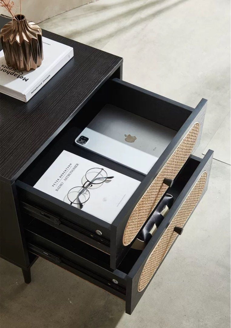 DESMOND Modern Rattan Bedside Table