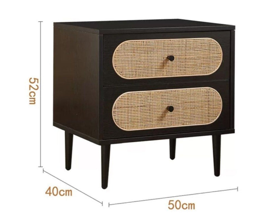 DESMOND Modern Rattan Bedside Table