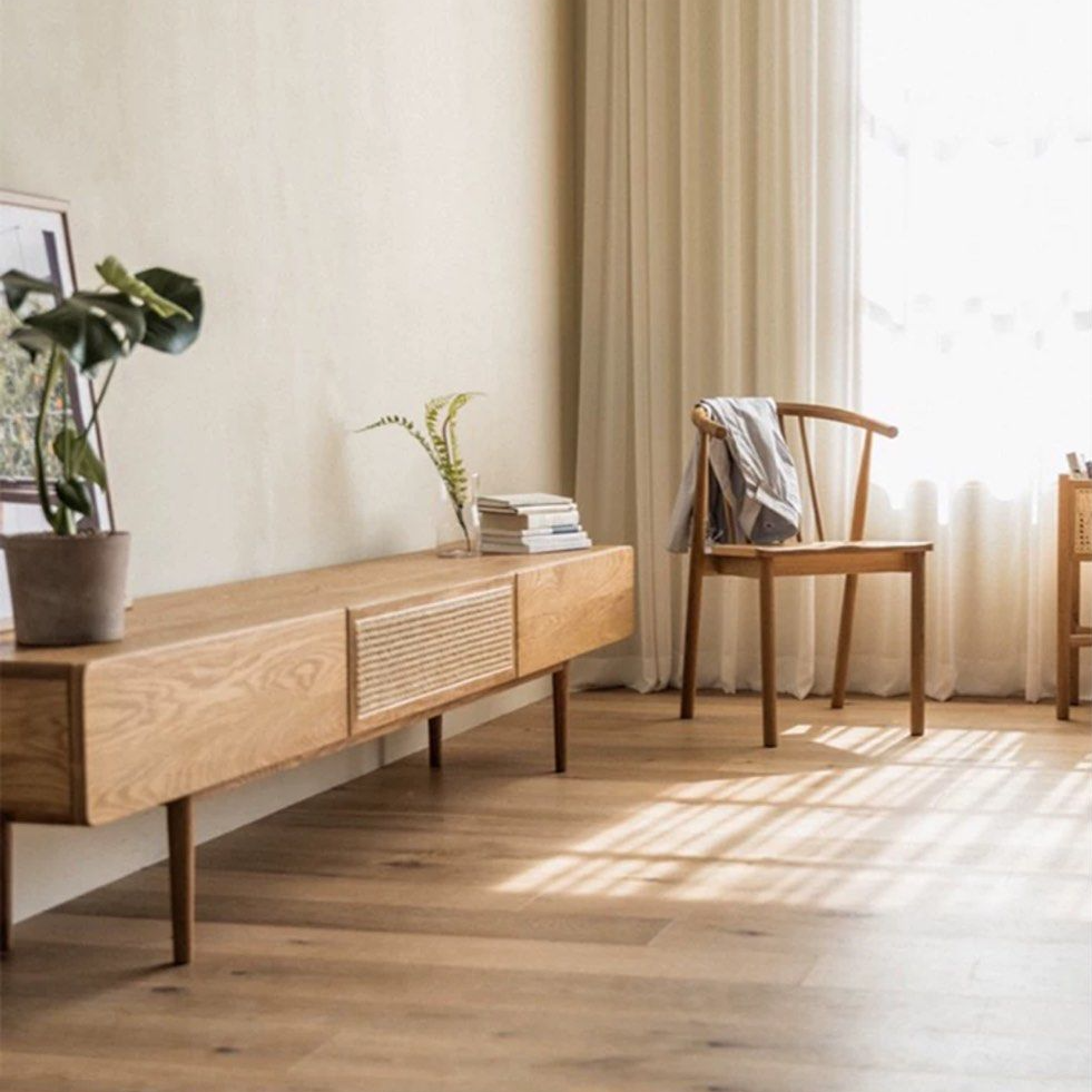 BYLLIS Modern Solid Wood TV Console