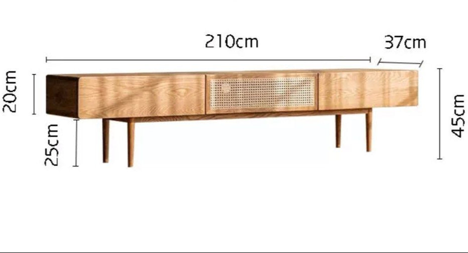 BYLLIS Modern Solid Wood TV Console