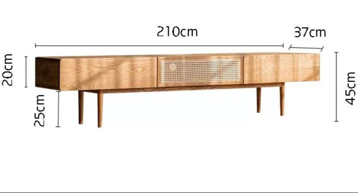 BYLLIS Modern Solid Wood TV Console