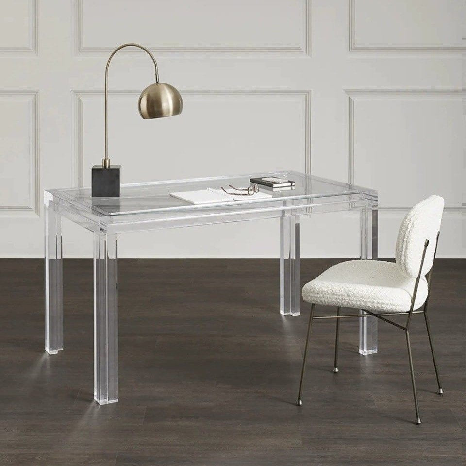 BART Modern Acrylic Study Console Table