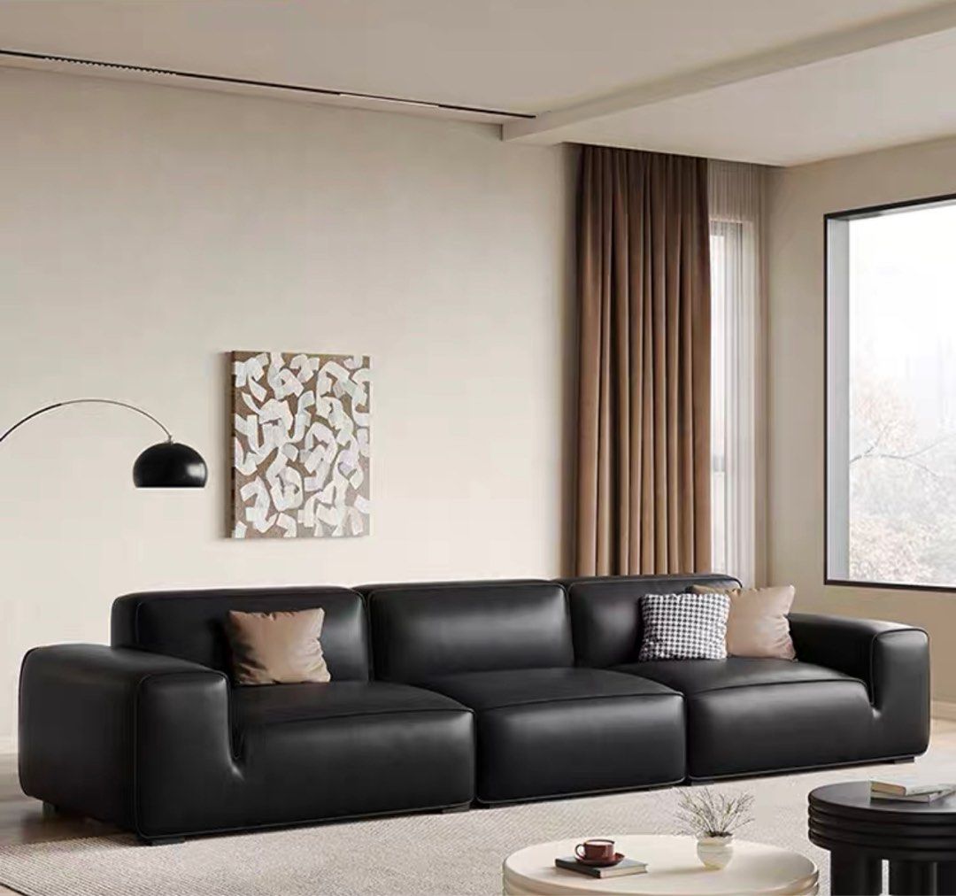 CARZANO Modern Genuine Leather Sofa