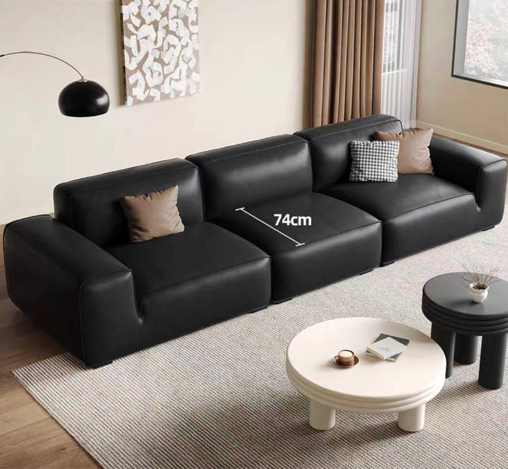 CARZANO Modern Genuine Leather Sofa