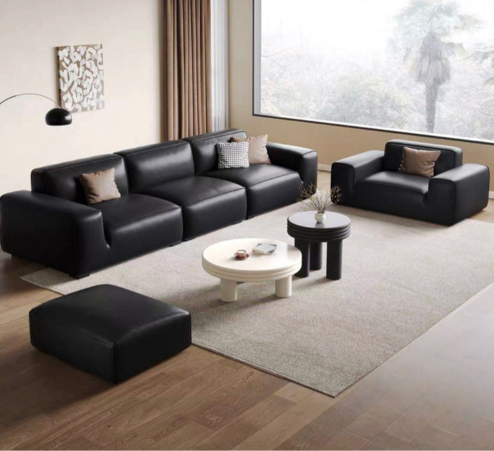 CARZANO Modern Genuine Leather Sofa
