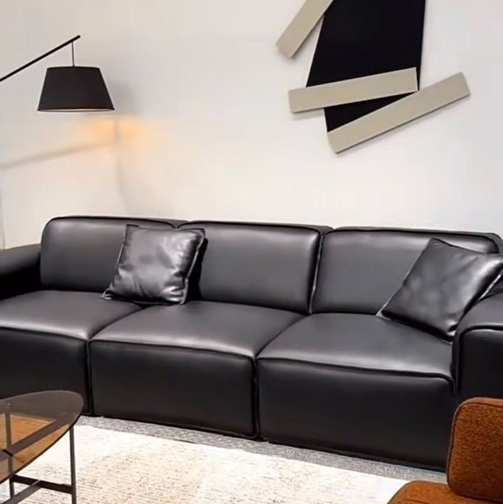 CARZANO Modern Genuine Leather Sofa