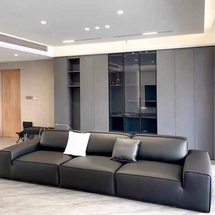 CARZANO Modern Genuine Leather Sofa