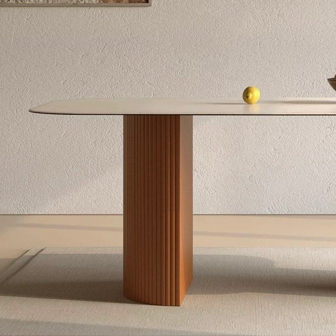 CARISSA Modern Travertine Dining Table