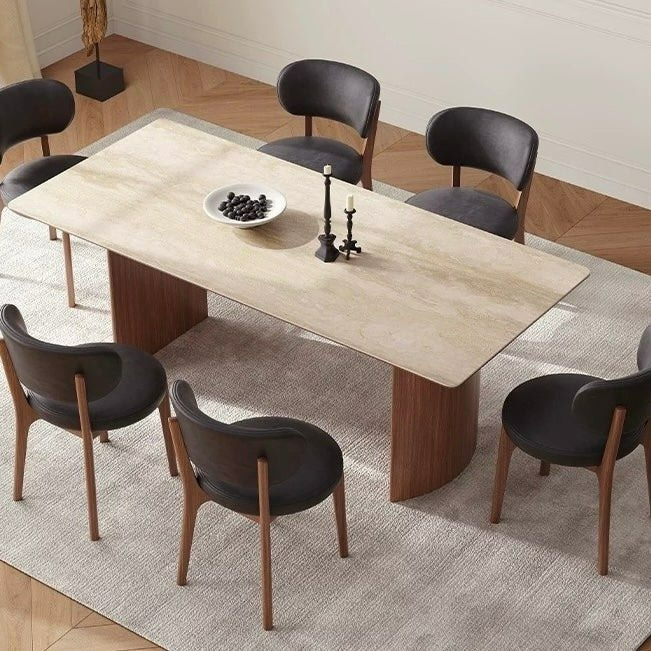 CHESTER Modern Travertine Dining Table