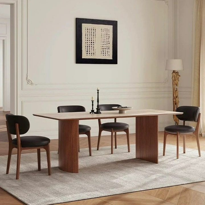 CHESTER Modern Travertine Dining Table