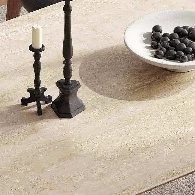 CHESTER Modern Travertine Dining Table