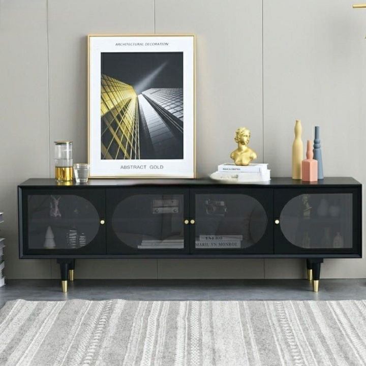 DESANN Rustic Rattan TV Console