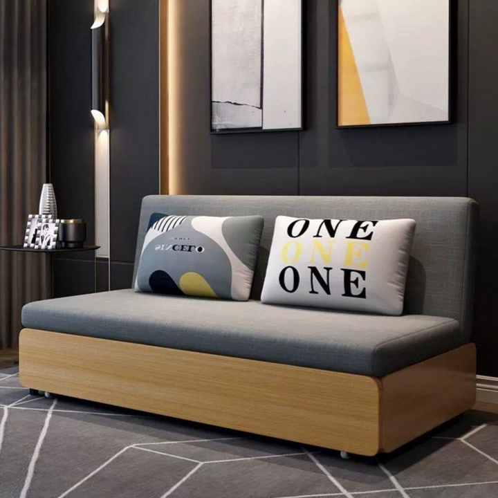 BRIVANI Modern Solid Wood Sofa Bed