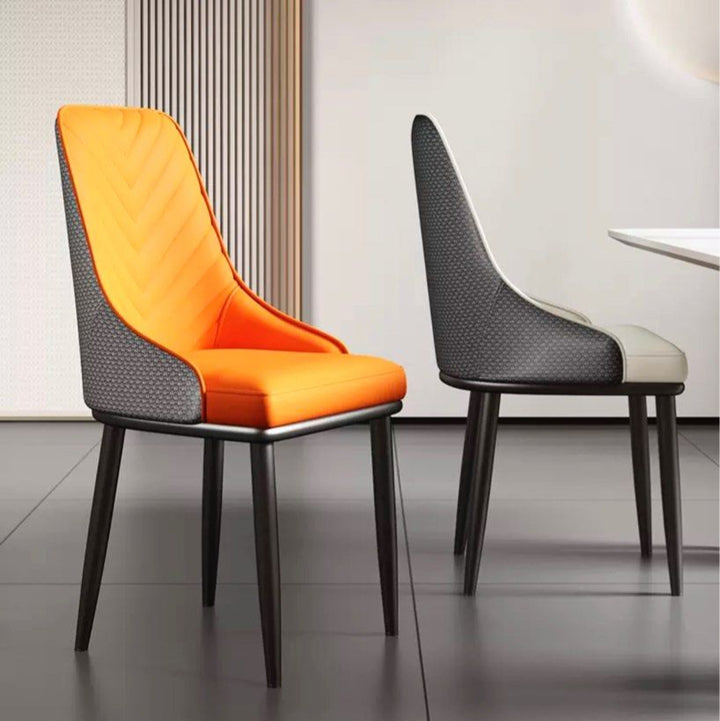 CROIX Modern Leather High-back Dining Chair