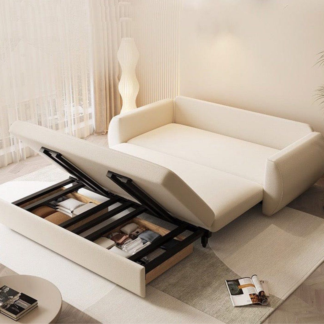 DALLURE Modern Boucle Storage Sofa Bed