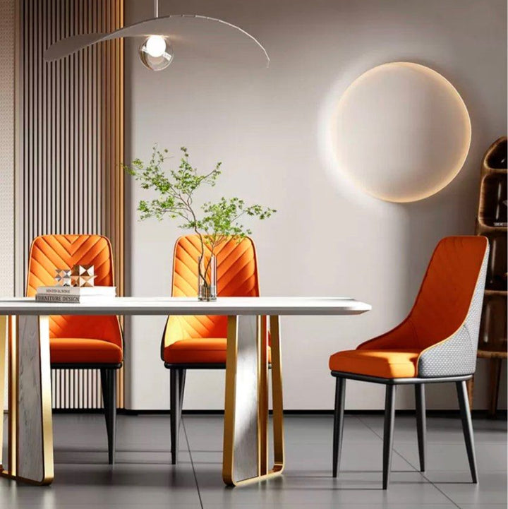 CROIX Modern Leather High-back Dining Chair