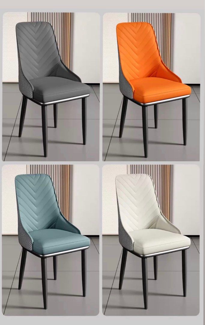 CROIX Modern Leather High-back Dining Chair