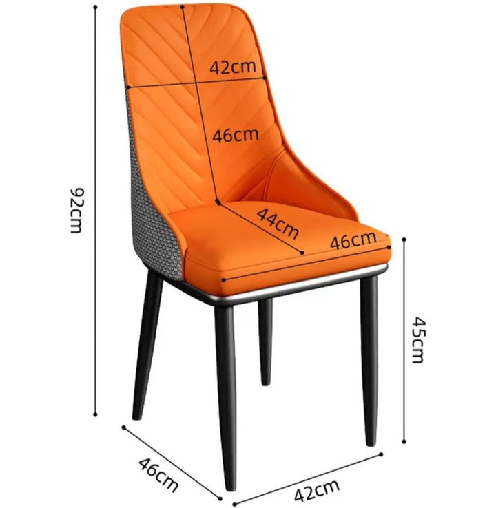 CROIX Modern Leather High-back Dining Chair