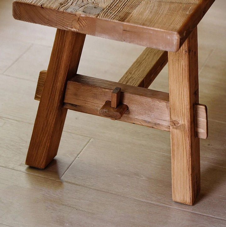 DELILAH Rustic Elm Wood Dining Bench