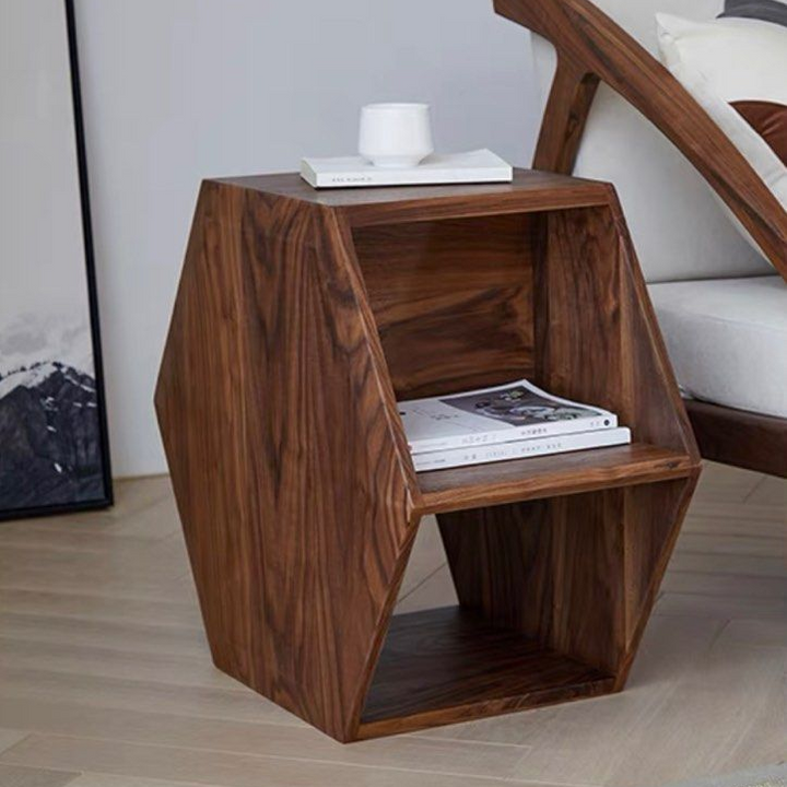 DAVIS Black Walnut Hexagon Coffee Tables