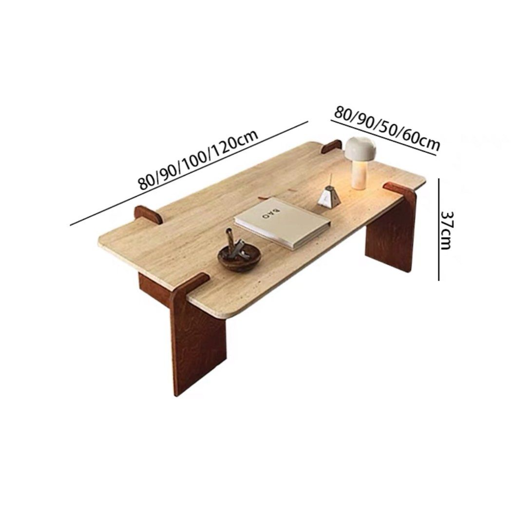 DOZAR Modern Travertine Coffee Table