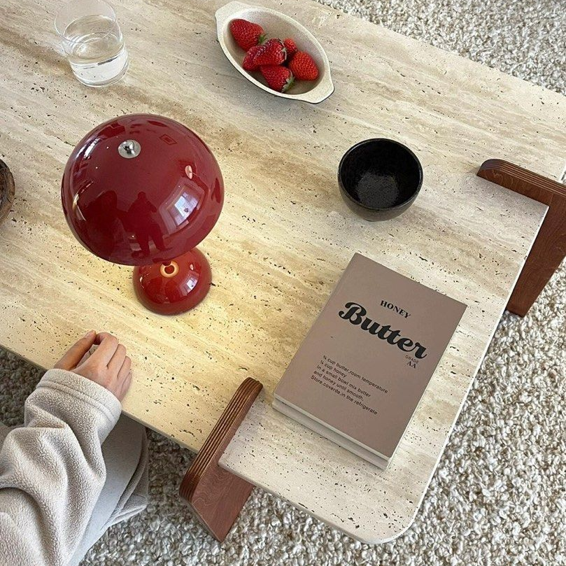 DOZAR Modern Travertine Coffee Table