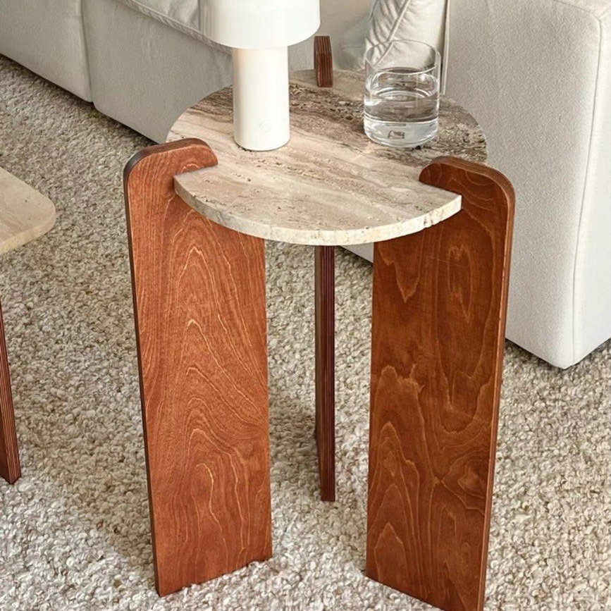 DOZAR Modern Travertine Coffee Table