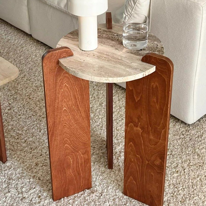 DOZAR Modern Travertine Coffee Table