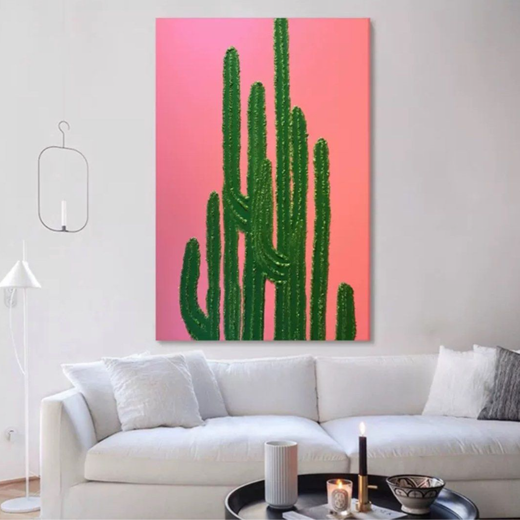 LARGIELA Modern Cactus Oil Painting