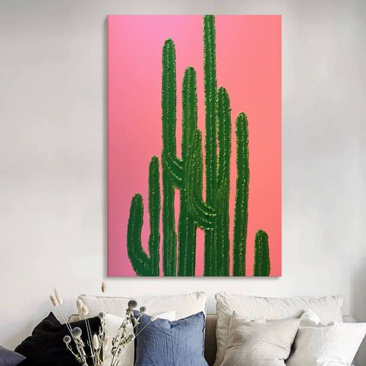 LARGIELA Modern Cactus Oil Painting