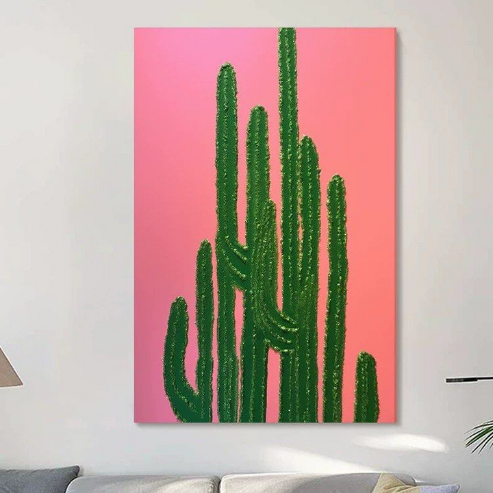 LARGIELA Modern Cactus Oil Painting