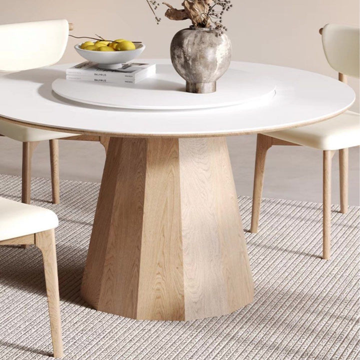 DAMIEN Japandi Round Sintered Stone Dining Table